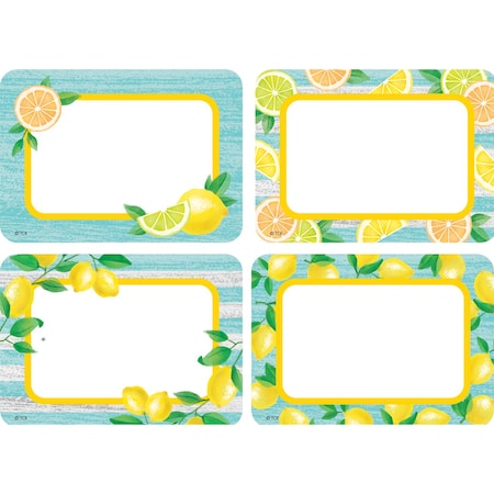 Teacher Created Resources Lemon Zest Name Tags/Labels, PK216 TCR8483